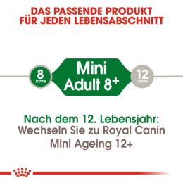 ROYAL CANIN ltere Kleine Hunde Trockenfutter Mini Adult 8+