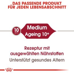 ROYAL CANIN &Auml;ltere Mittelgro&szlig;e Hunde Trockenfutter Medium Ageing 10+ 15 Kg