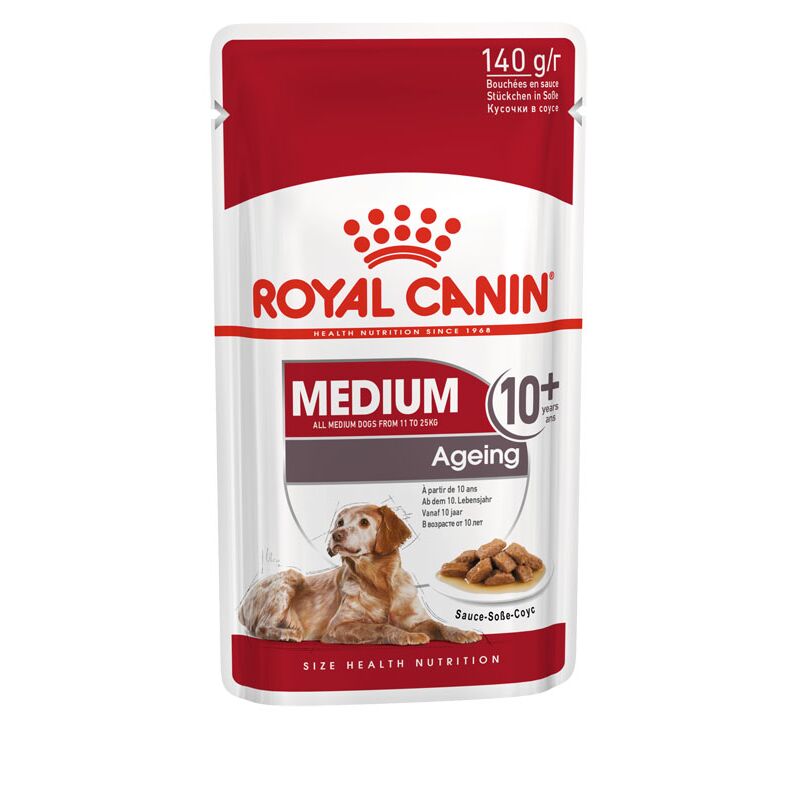 ROYAL CANIN Ältere Mittelgroße Hunde Nassfutter Medium Ageing 10+ 10x140 g