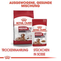 ROYAL CANIN &Auml;ltere Mittelgro&szlig;e Hunde Nassfutter Medium Ageing 10+ 10x140 g