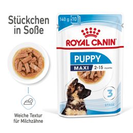 ROYAL CANIN Gro&szlig;e Hunde Nassfutter Maxi Welpen bis zum 15. Monat 10x140 g