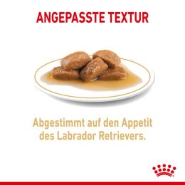 ROYAL CANIN Labrador Retriever Nassfutter Adult St&uuml;ckchen in So&szlig;e 10x140 g