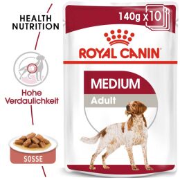 ROYAL CANIN Mittelgro&szlig;e Hunde Nassfutter Medium Adult 10x140 g