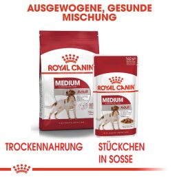 ROYAL CANIN Mittelgro&szlig;e Hunde Nassfutter Medium Adult 10x140 g