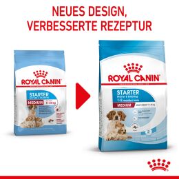 ROYAL CANIN Mittelgro&szlig;e Hunde Trockenfutter Medium Starter f&uuml;r tragende H&uuml;ndin und Welpen 15 Kg