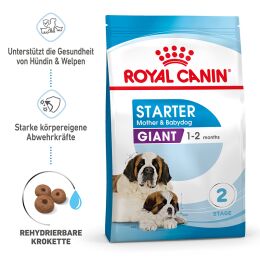 ROYAL CANIN Sehr Gro&szlig;e Hunde Trockenfutter Starter Giant tragende H&uuml;ndin und Welpen 15 Kg