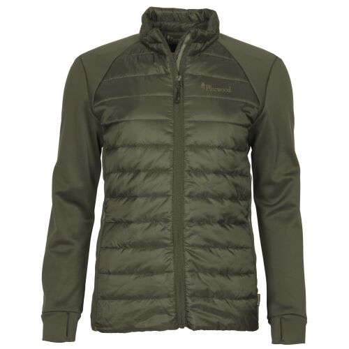 Pinewood Damen Power-Fleecejacke Finnveden Hybrid Olive