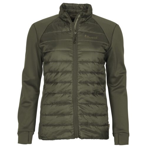 Pinewood Damen Power-Fleecejacke Finnveden Hybrid Olive XL