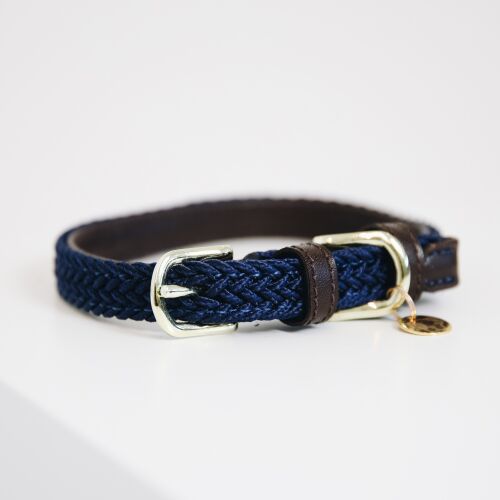 Kentucky Dogwear Hundehalsband geknüpftes Nylon Navy M/L 58cm