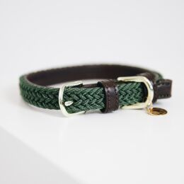 Kentucky Dogwear Hundehalsband gekn&uuml;pftes Nylon Olivgr&uuml;n S 42cm