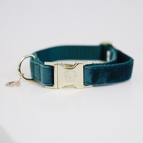 Kentucky Dogwear Hundehalsband Velvet Blaugrün M36-52cm