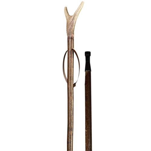 Gastrock Zielstock Hirschhorngabel einteilig Rindenecht/Natur 160 cm
