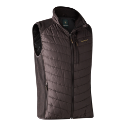 Deerhunter Herren Weste Moor Wattiert mit Strick Dark Prune L