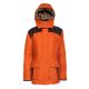 Rascher Damen Jacke Signal-Loden mit Kapuze orange-melange 38