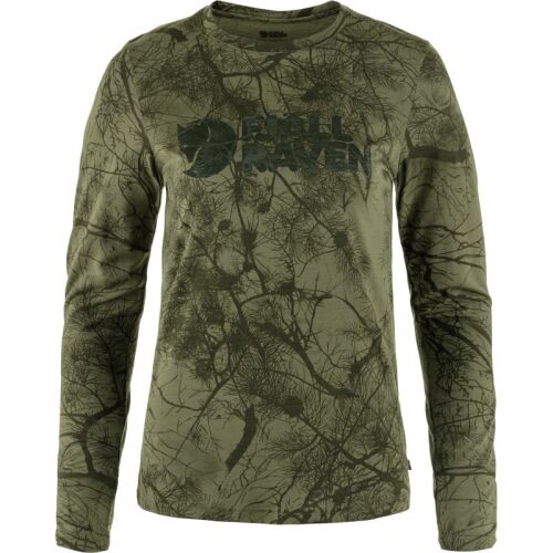 Fjällräven Damen Longsleeve Värmland Wool Green Camo XS