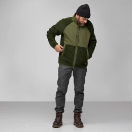 Fjllrven Herren Jacke Vardag Pile Deep Forest-Laurel Green S