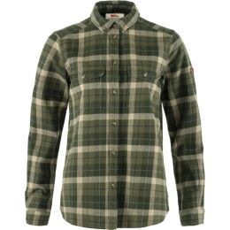 Fj&auml;llr&auml;ven Damen Shirt V&auml;rmland Heavy Flannel Green-Deep Forest L