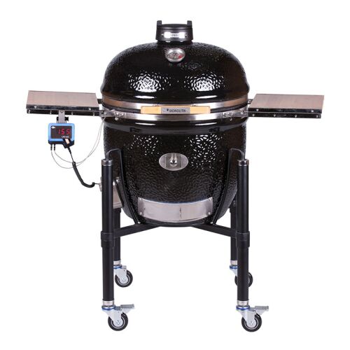 Monolith Grill BBQ Guru Edition Pro Serie 2.0 LeChef mit Gestell und Seitentischen
