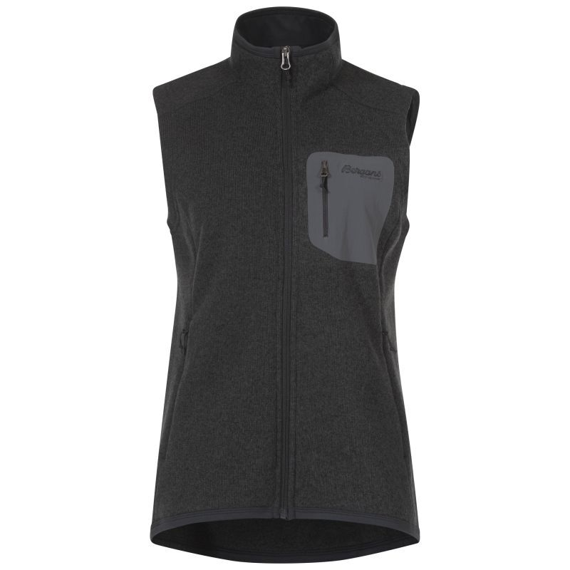 Bergans Damen Weste Kamphaug Knitted Dark Shadow Grey XS