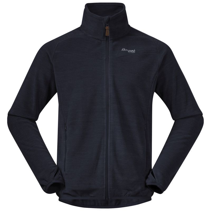 Bergans Herren Jacke Hareid Fleece NoHood Dark Navy S