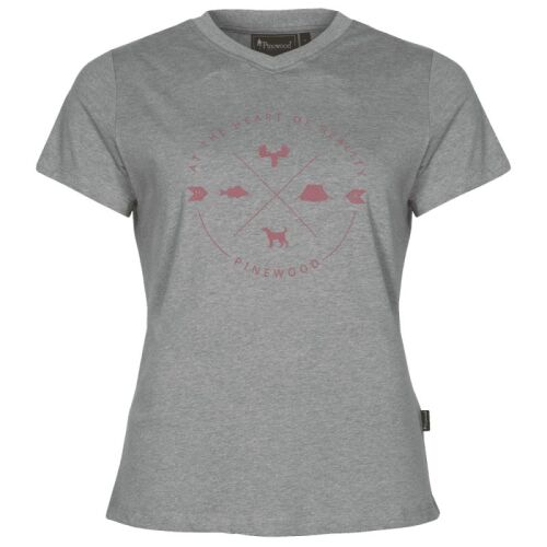 Pinewood Damen T-Shirt Finnveden Trail Grau