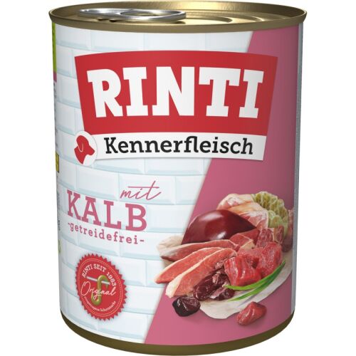 Rinti Hunde Nassfutter Dose Kennerfleisch Kalb 800g