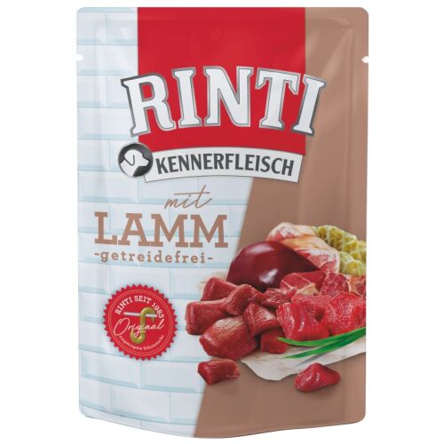 Rinti Hunde Nassfutter Frischebeutel Kennerfleisch Lamm 400g