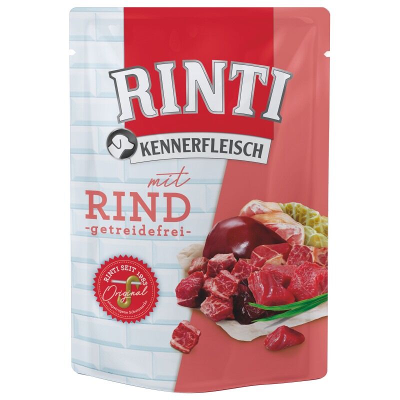 Rinti Hunde Nassfutter Frischebeutel Kennerfleisch Rind 400g - jetzt , 1,69
