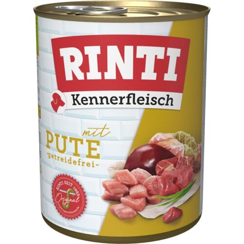 Rinti Hunde Nassfutter Dose Kennerfleisch Pute 800g