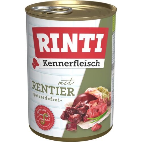 Rinti Hunde Nassfutter Dose Kennerfleisch Rentier 400g