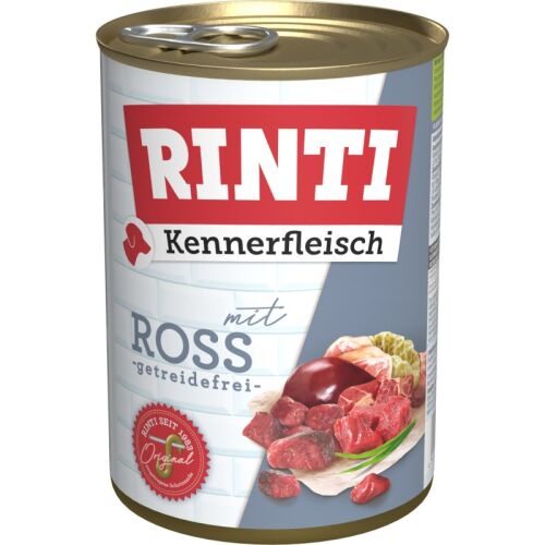 Rinti Hunde Nassfutter Dose Kennerfleisch Ross 400g
