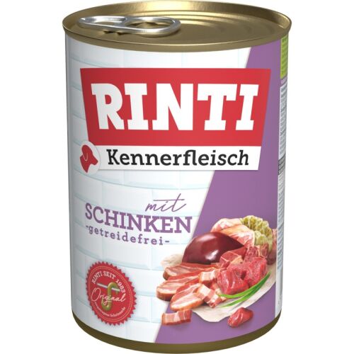 Rinti Hunde Nassfutter Dose Kennerfleisch Schinken 400g