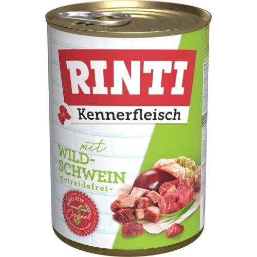 Rinti Hunde Nassfutter Dose Kennerfleisch Wildschwein 400g