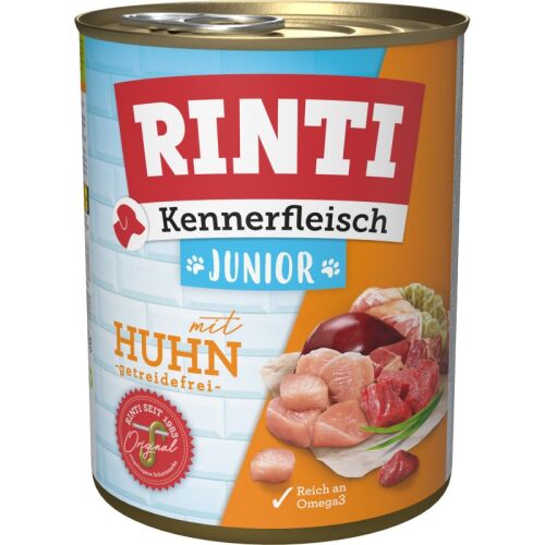 Rinti Hunde Nassfutter Dose Kennerfleisch Junior Huhn 800g