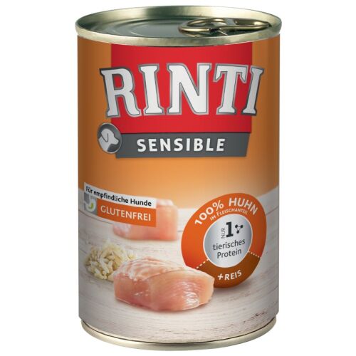 Rinti Hunde Nassfutter Dose Sensible Huhn & Reis 400g