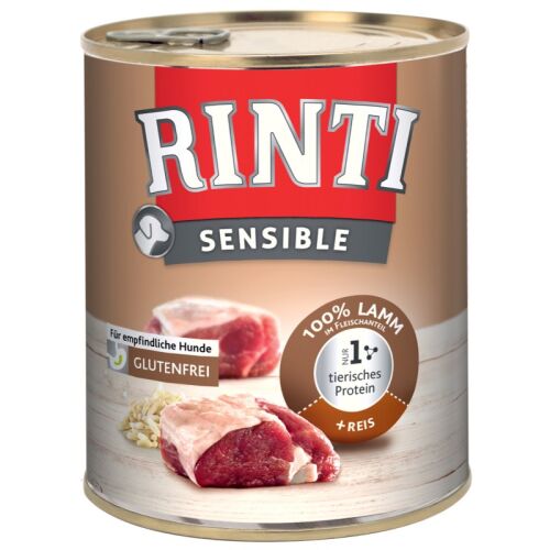Rinti Hunde Nassfutter Dose Sensible Lamm & Reis 800g
