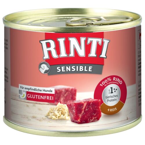 Rinti Hunde Nassfutter Dose Sensible Rind & Reis 185g