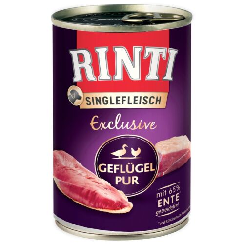 Rinti Hunde Nassfutter Dose Singlefleisch Exclusive Geflügel 400g