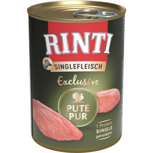 Rinti Hunde Nassfutter Dose Singlefleisch Exclusive Pute 400g