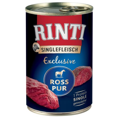 Rinti Hunde Nassfutter Dose Singlefleisch Exclusive Ross 400g