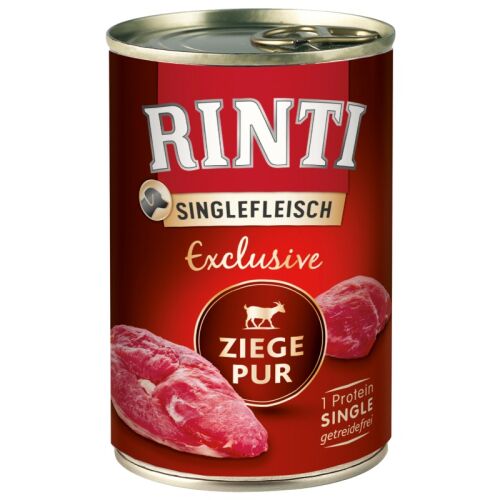 Rinti Hunde Nassfutter Dose Singlefleisch Exclusive Ziege 400g