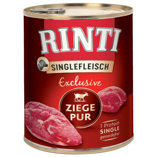 Rinti Hunde Nassfutter Dose Singlefleisch Exclusive Ziege 800g