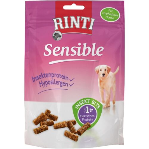 Rinti Hunde Snacks Beutel Sensible Hypoallergen Insekt Bits 50g