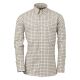 Laksen Herren Hemd Tom Organic Baumwolle Olive/Forestgreen/Brownie L