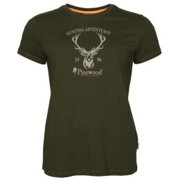 Pinewood Damen T-Shirt Red Deer Green L