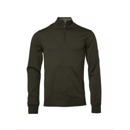 Chevalier Herren Pullover Aston Half Zip Merino Dark Green