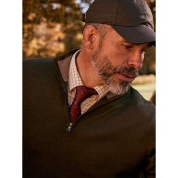 Chevalier Herren Pullover Aston Half Zip Merino Dark Green