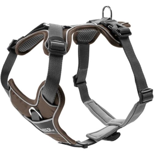 Hunter Hunde Geschirr Divo Braun/Grau 72-100 cm/L