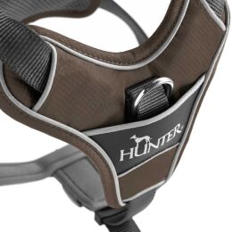 Hunter Hunde Geschirr Divo Braun/Grau 72-100 cm/L