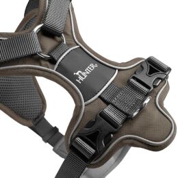 Hunter Hunde Geschirr Divo Braun/Grau 72-100 cm/L